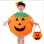 画像1: ハロウィン!! 子供用 かぼちゃポンチョ パンプキン 帽子 収納 バック 3点 セット (1)