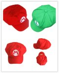 スーパーマリオ キャップ帽子 マリオ/ルイージ★MとLマークのパロディキャスケット