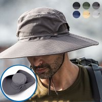 	帽子アドベンチャーハット折り畳み帽子ファッション帽子、UVカット帽子、色合わせの帽子 フードトップ取り外し可能