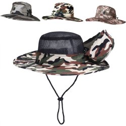 画像1: フードトップ取り外し可能 ネット糸帽子アドベンチャーハット折り畳み帽子ファッション帽子