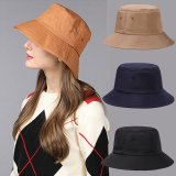 画像: 	帽子アドベンチャーハット折り畳み帽子ファッション帽子、UVカット帽子、色合わせの帽子 バケットハット 通気孔
